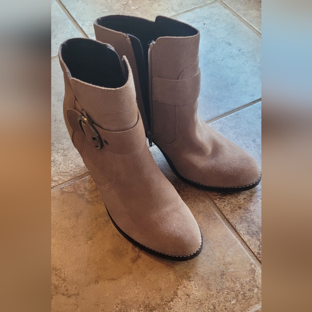 Tan booties